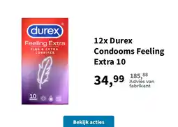 Plein.nl 12x Durex Condooms Feeling Extra 10 aanbieding