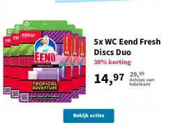 Plein.nl 5x WC Eend Fresh Discs Duo aanbieding