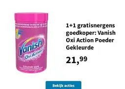 Plein.nl 1+1 gratisnergens goedkoper: Vanish Oxi Action Poeder Gekleurde aanbieding