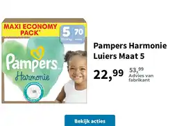 Plein.nl Pampers Harmonie Luiers Maat 5 aanbieding