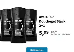 Plein.nl Axe 3-in-1 Douchegel Black 2+1 aanbieding