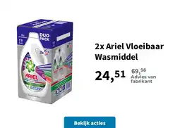 Plein.nl 2x Ariel Vloeibaar Wasmiddel aanbieding