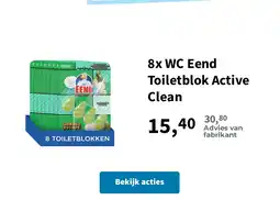 Plein.nl 8x WC Eend Toiletblok Active Clean aanbieding