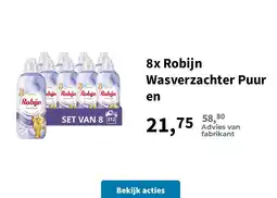 Plein.nl 8x Robijn Wasverzachter Puur en aanbieding