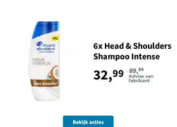 Plein.nl 6x Head & Shoulders Shampoo Intense aanbieding