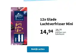 Plein.nl 12x Glade Luchtverfrisser Mini aanbieding