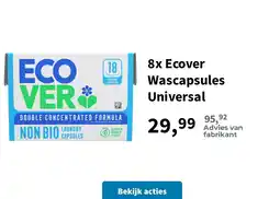 Plein.nl 8x Ecover Wascapsules Universal aanbieding