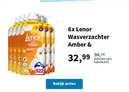 Plein.nl 6x Lenor Wasverzachter Amber & aanbieding