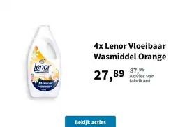 Plein.nl 4x Lenor Vloeibaar Wasmiddel Orange aanbieding