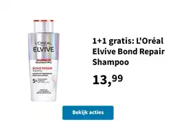 Plein.nl 1+1 gratis: L'Oréal Elvive Bond Repair Shampoo aanbieding