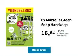 Plein.nl 6x Marcel's Green Soap Handzeep aanbieding
