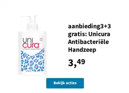 Plein.nl aanbieding3+3 gratis: Unicura Antibacteriële Handzeep aanbieding