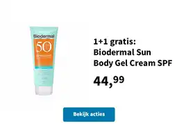 Plein.nl Biodermal Sun Body Gel Cream SPF aanbieding