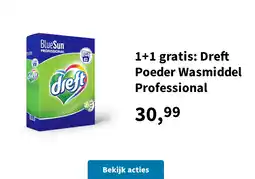 Plein.nl 1+1 gratis: Dreft Poeder Wasmiddel Professional aanbieding