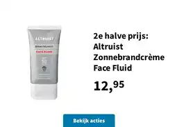 Plein.nl 2e halve prijs: Altruist Zonnebrandcrème Face Fluid aanbieding