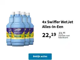 Plein.nl 4x Swiffer WetJet Alles-In-Een aanbieding