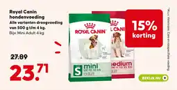Pets Place Royal Canin hondenvoeding Alle varianten droogvoeding aanbieding