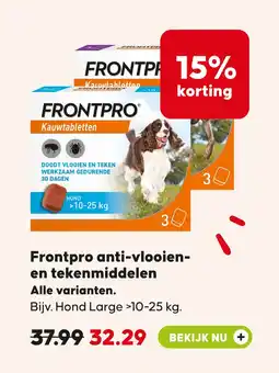 Pets Place Frontpro anti-vlooien- en tekenmiddelen Alle varianten. aanbieding