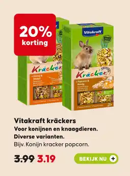 Pets Place Vitakraft kräckers Voor konijnen en knaagdieren. Diverse varianten. aanbieding