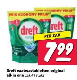Nettorama Dreft vaatwastabletten original all-in one aanbieding