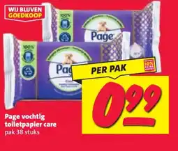 Nettorama Page vochtig toiletpapier care aanbieding