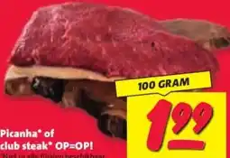 Nettorama Picanha* of club steak* aanbieding