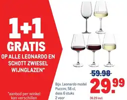 Makro OP ALLE LEONARDO EN SCHOTT ZWIESEL WIJNGLAZEN* aanbieding