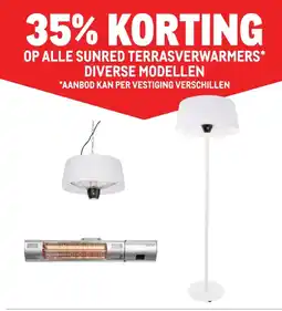 Makro OP ALLE SUNRED TERRASVERWARMERS DIVERSE MODELLEN aanbieding