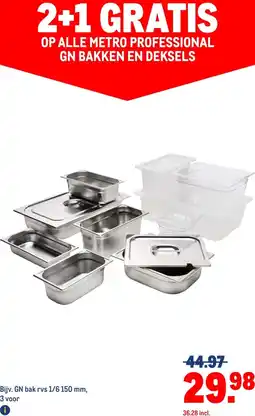 Makro OP ALLE METRO PROFESSIONAL GN BAKKEN EN DEKSELS aanbieding