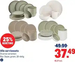 Makro Alle serviessets aanbieding