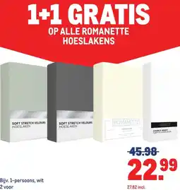 Makro OP ALLE ROMANETTE HOESLAKENS aanbieding