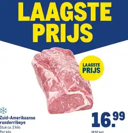 Makro Zuid-Amerikaanse runderribeye aanbieding