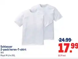 Makro Schiesser 2-pack heren-T-shirt aanbieding
