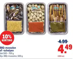 Makro BBQ-mosselen of-schelpen aanbieding