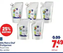 Makro Alle Metro Chef fruitpurees aanbieding