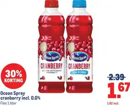 Makro Ocean Spray cranberry incl. 0.0% aanbieding
