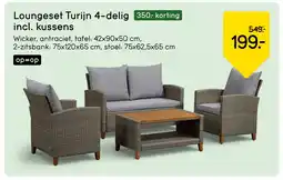 Leen Bakker Bekijk loungset Turijn aanbieding
