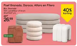 Leen Bakker Bekijk poef Granada, Daroca, Alfaro en Fitero aanbieding