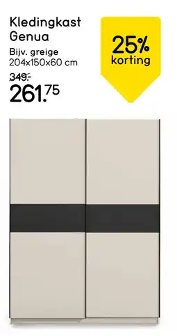 Leen Bakker Bekijk kledingkast Genua aanbieding