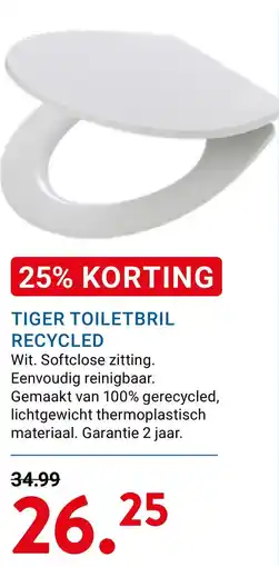 Kluswijs TIGER TOILETBRIL RECYCLED aanbieding