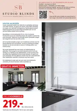 Kluswijs HOUTEN JALOEZIEËN aanbieding