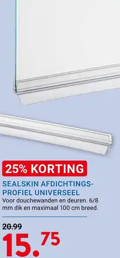 Kluswijs SEALSKIN AFDICHTINGS- PROFIEL UNIVERSEEL aanbieding