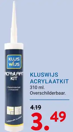 Kluswijs KLUSWIJS ACRYLAATKIT aanbieding