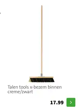 Intratuin Talen tools x-bezem binnen creme/zwart aanbieding