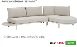 Intratuin Hoekbank Zeno. 2-delig, aluminium, taupe. aanbieding