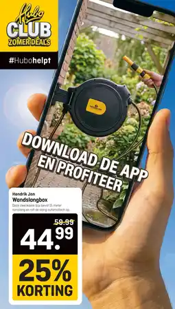 Hubo Hendrik Jan Wandslangbox aanbieding