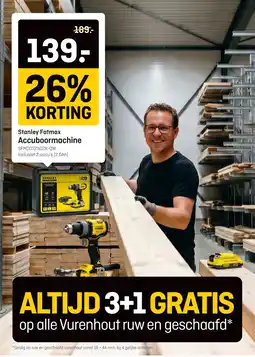 Hubo Stanley Fatmax Accuboormachine aanbieding