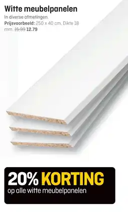 Hubo Witte meubelpanelen aanbieding