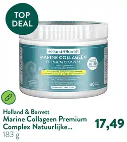 Holland & Barrett Marine Collageen Premium Complex Natuurlijke Citroen/Limoensmaak - 183g aanbieding