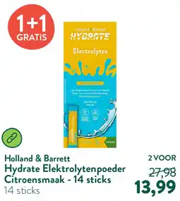Holland & Barrett Hydrate Elektrolytenpoeder Citroensmaak - 14 sticks aanbieding